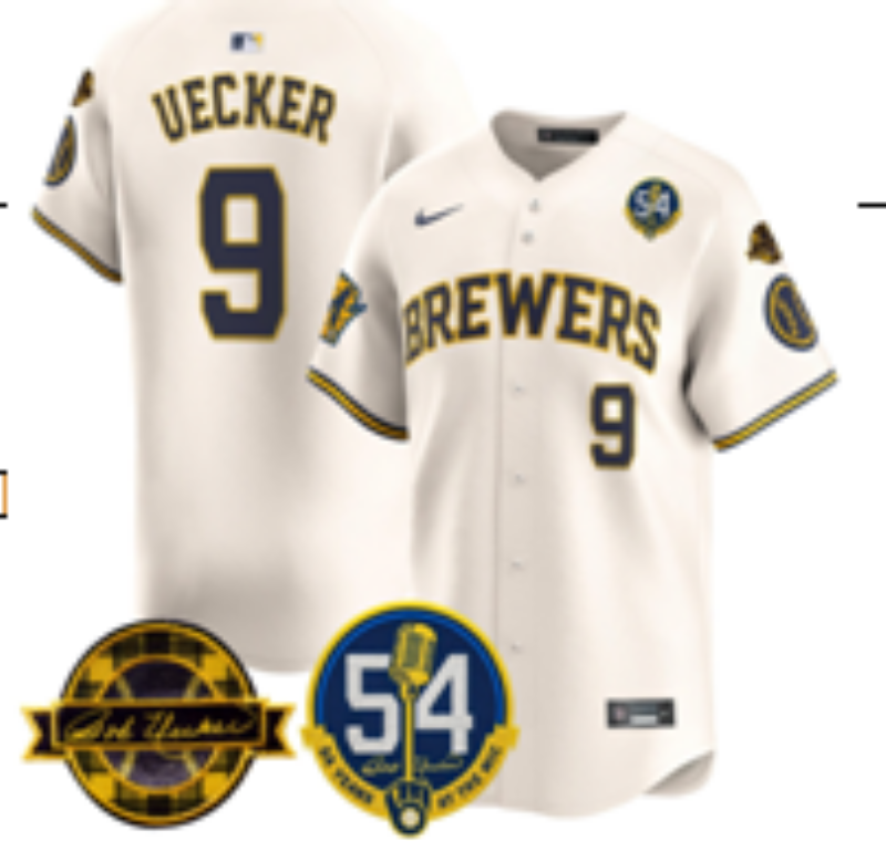 Men Milwaukee Brewers #9 Bauers cream Nike 2026 World Series jersey 10213201->milwaukee brewers->MLB Jersey